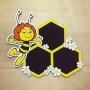 Векторный файл Пчелиная Фоторамка для лазерной резки