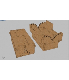 Коробка с дверцами на зубчатых колесах