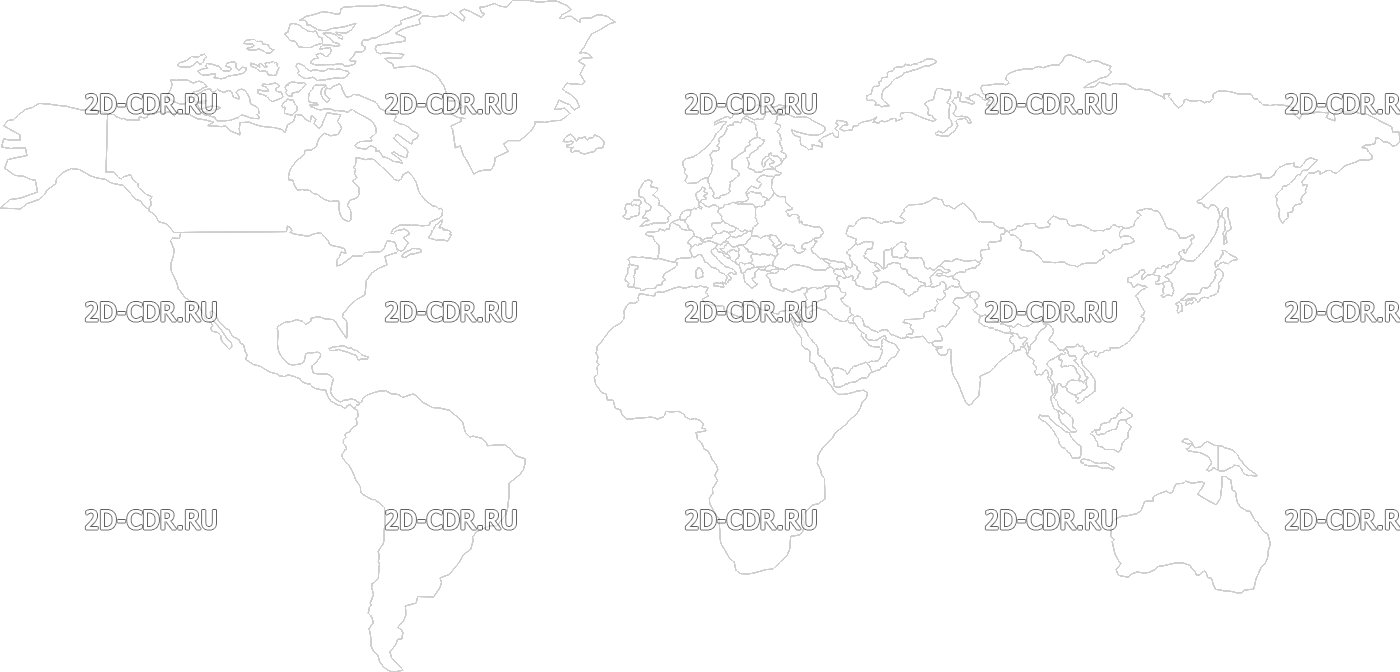 Карта мира для лазерной резки