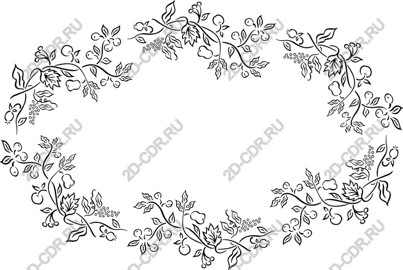 Floral frame with vine. Vector - Elegant design inspired by nature.
