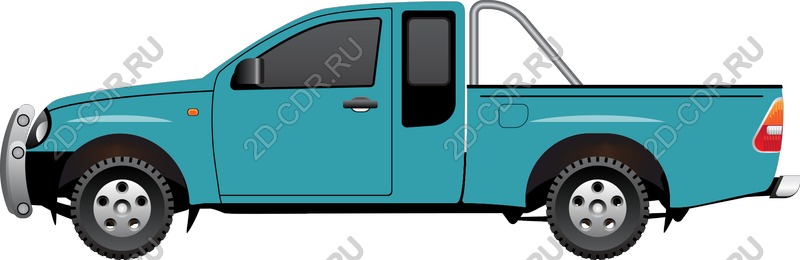 Vector truck scalable design in SVG and PNG