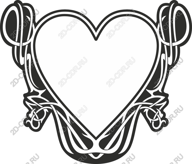 Elegant vector design in the shape of a heart