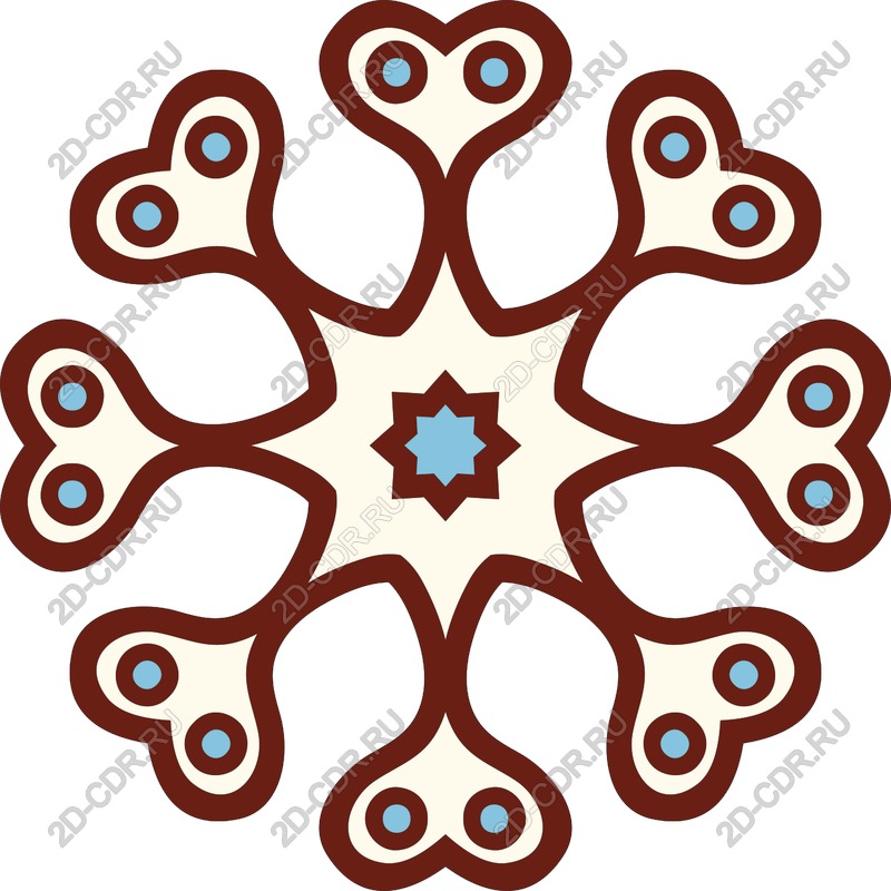 Charming vector design in the form of snowflakes