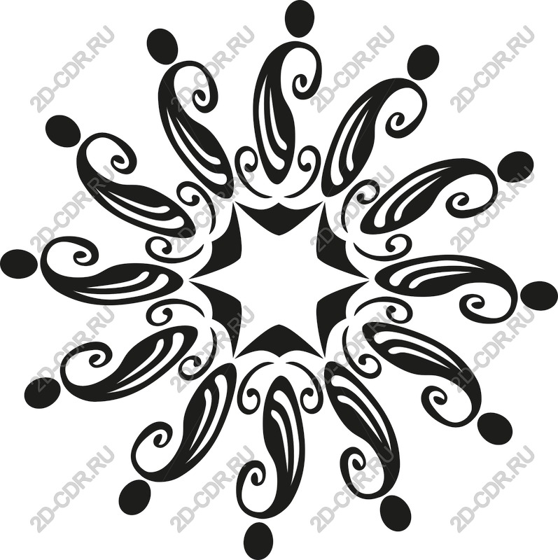 Elegant decorative vector design in the shape of a star