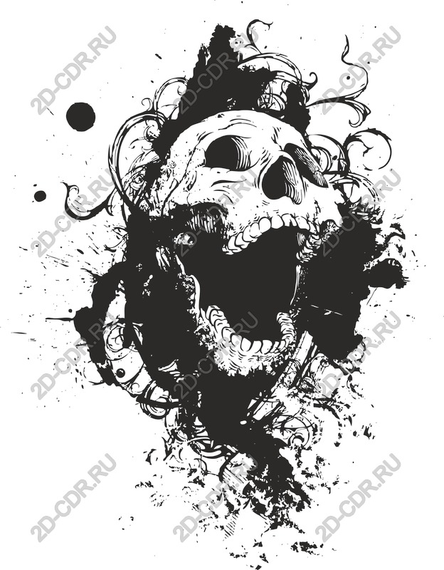 Vector illustration of skull Art skull design in SVG and PNG
