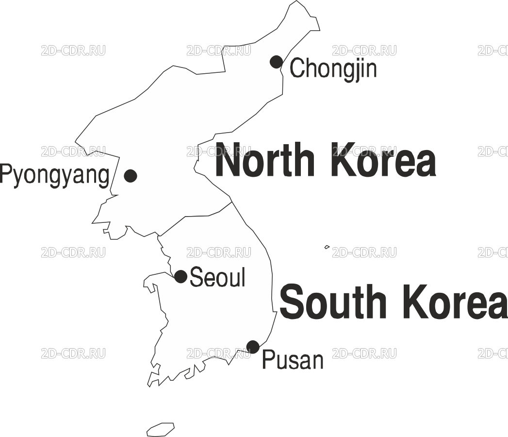 Векторный клипарт «KOREA_T»