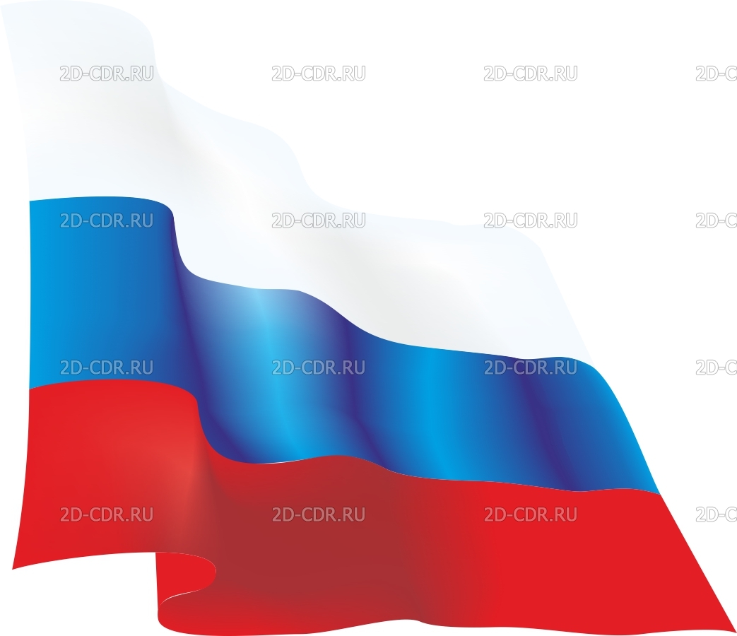 Флаг России вектор на прозрачном фоне