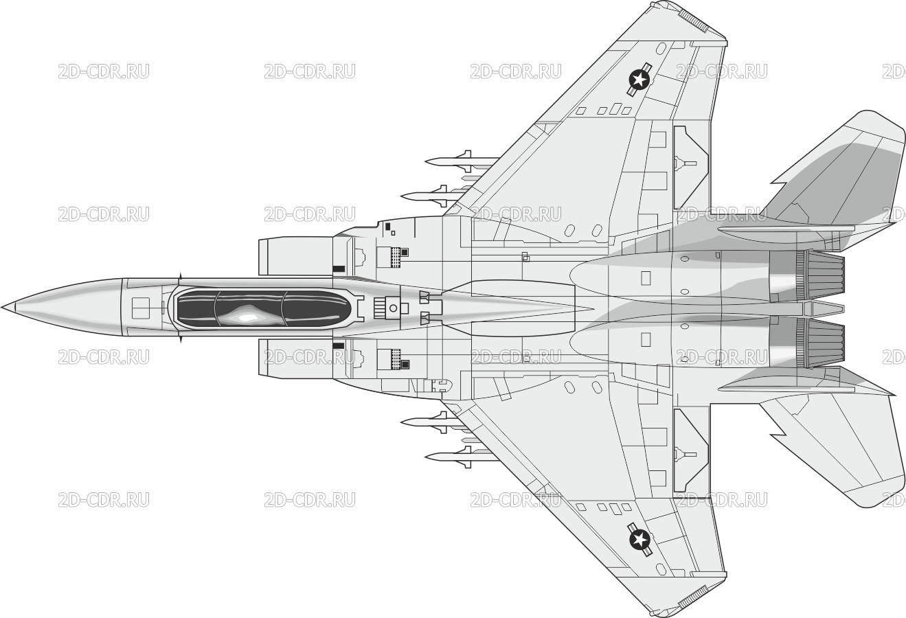 На рисунке f 5 f 2. Как рисовать f 16 с двойной кабиной.