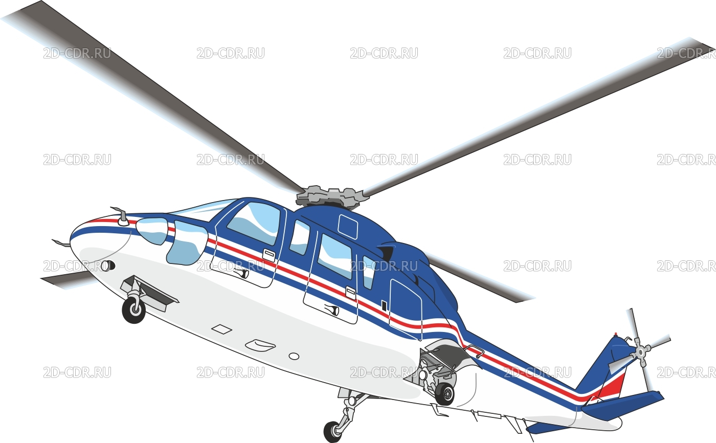 Вертолет МЧС на белом фоне