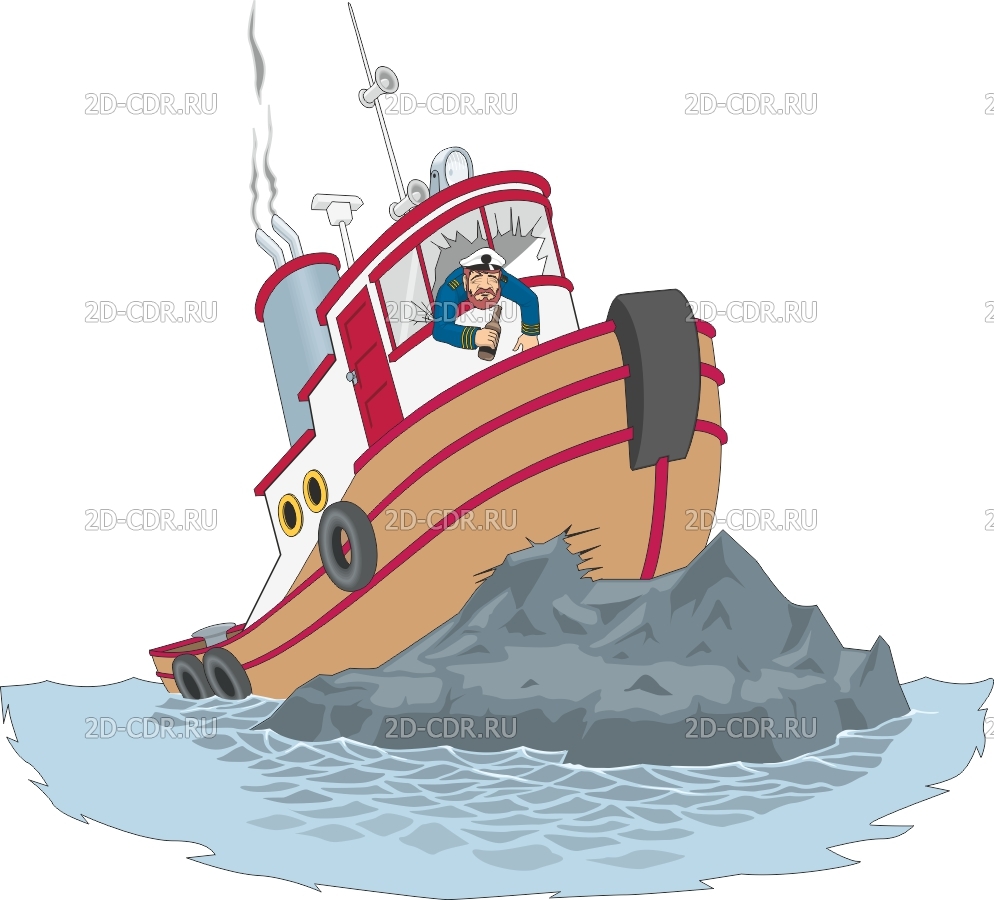 Тонущий корабль для детей