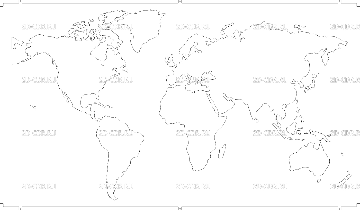 Векторный макет «Карта Мира (2)»